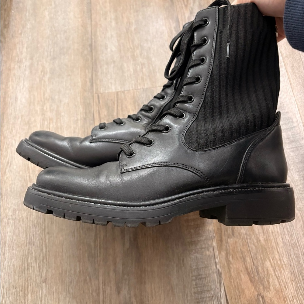 Sam Edelman Black Real Leather Women's Boots Size US 6.5